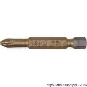 Bahco 62TIN/50PZ bit 1/4 inch 50 mm Pozidriv PZ 2 tin 10 delig - Y33001174 - afbeelding 1