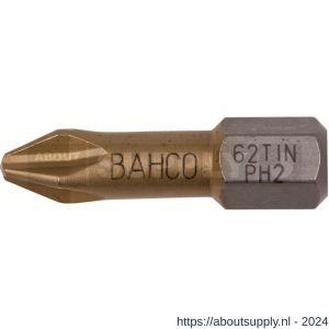 Bahco 62TIN/PH bit 1/4 inch 25 mm Phillips PH 3 tin 10 delig - Y33001087 - afbeelding 1