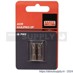 Bahco 64A/PH 2P bit 1/4 inch 25 mm Phillips PH 2 ACR 2 delig - Y33001102 - afbeelding 1