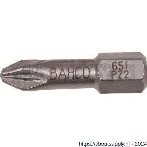 Bahco 65I/PZ bit 1/4 inch 25 mm Pozidriv PZ 2 RVS 10 delig - Y33001201 - afbeelding 1