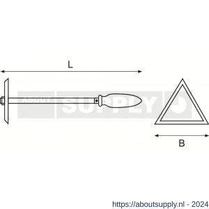 Bahco NSB710 vonkvrije schraper CU-BE koper beryllium driehoek 450 mm - Y33009356 - afbeelding 2