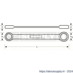 Bahco NS010 vonkvrije ringsleutel dubbel AL-BR aluminium brons 10-11 mm - Y33008940 - afbeelding 2
