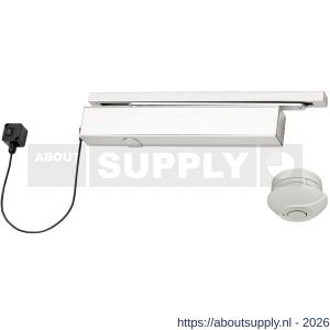 Maasland 8144BK vrijloopdeurdranger met glijarm voor kop- en bladmontage sterkte 3-6 zilver met - S11301826 - afbeelding 1