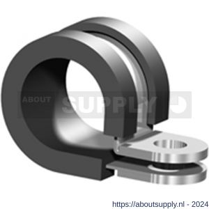 Norma leidingklem met rubber verzinkt RSGU 1 DIN 3016 29/15 mm W1 - S11550857 - afbeelding 2