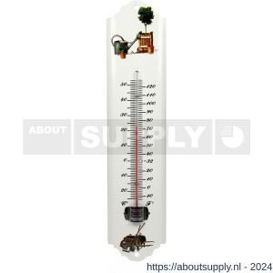 Talen Tools thermometer metaal wit 30 cm - Y20500367 - afbeelding 1