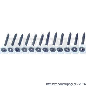 QZ 837 bandschroef snelbouwschroef fijne draad type S trompetkop 3.5x25 mm Phillips PH 2 staal gehard gefosfateerd grijs - S50000240 - afbeelding 1