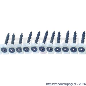 QZ 838 snelbouwschroef op band grove draad type C trompetkop 3.9x25 mm Phillips PH 2 staal gehard gefosfateerd grijs - S50000249 - afbeelding 1