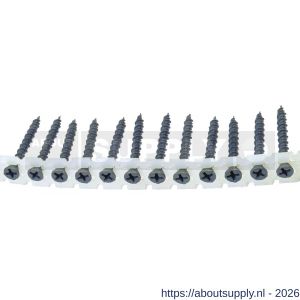 QZ 839 snelbouwschroef op band Hi-Lo draad type Fermacell 3.9x25 mm Phillips PH 2 staal gehard gefosfateerd grijs - S50000254 - afbeelding 1