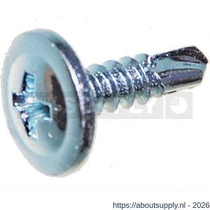 QZ 840 zelfborende schroef laagbolkop met flens 3.5x13 mm Phillips PH 2 staal gehard verzinkt - S50000169 - afbeelding 1