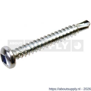 QZ 844 zelfborende schroef panhead binnenvierkant 3.5x9,5 mm SQ-1 staal gehard verzinkt - S50000121 - afbeelding 1