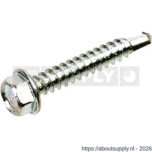 QZ 845 zelfborende schroef zeskant DIN 7504K USA 3.5x9,5 mm SW 1/4 inch staal gehard verzinkt - S50000088 - afbeelding 1