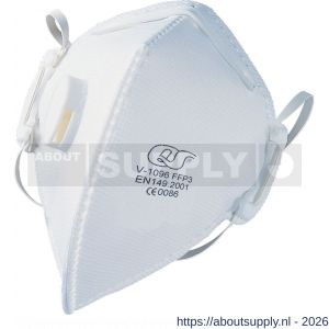 QS 878 stofmasker fijnstof FFP 3 vouwbaar met uitademventiel V-1096 - S50001820 - afbeelding 1