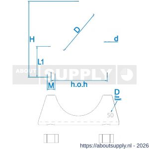 GebuVolco 044 pijpklem compleet M8x26 mm ijzer gegalvaniseerd - S50002408 - afbeelding 2