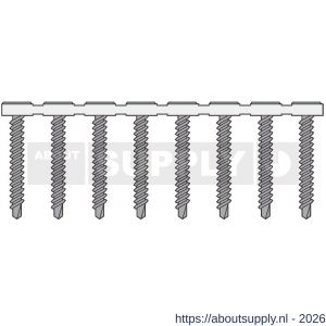QZ 836 bandschroef zelfborend trompetkop 3.5x35 mm Phillips PH 2 staal gehard gefosfateerd grijs - S50002050 - afbeelding 2