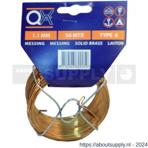 QX 883 draad nummer 6 50 m x 1.1 mm messing - S50002121 - afbeelding 1