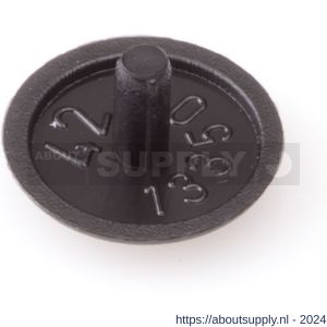 Homefix afdekkapje kunststof voor schroef Pozidriv PZ 2 13 mm zwart blister 20 stuks - S51400013 - afbeelding 1