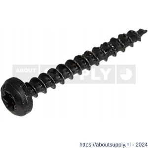 Blackline spaanplaatschroef HCP zwart cilinderkop CK Torx TX 20 4.0x40 mm kuip 100 stuks - S51405462 - afbeelding 1
