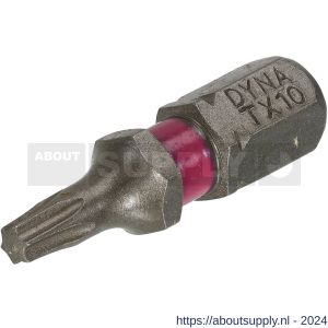 Dynaplus schroefbit 25 mm Torx TX 10 roze blister 10 stuks - S51407075 - afbeelding 1