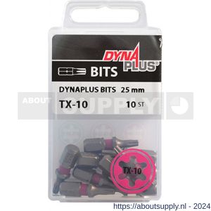 Dynaplus schroefbit 25 mm Torx TX 10 roze blister 10 stuks - S51407075 - afbeelding 2
