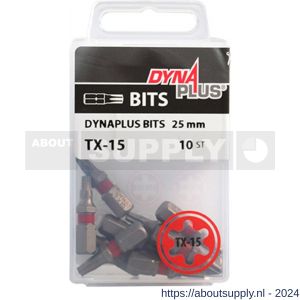 Dynaplus schroefbit 25 mm Torx TX 15 rood blister 10 stuks - S51407076 - afbeelding 2