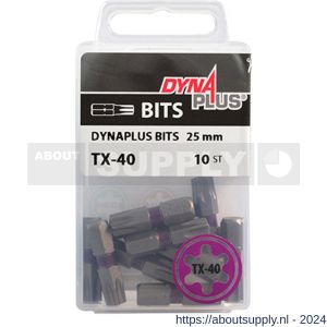 Dynaplus schroefbit 25 mm Torx TX 40 paars blister 10 stuks - S51407080 - afbeelding 2