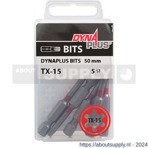 Dynaplus schroefbit 50 mm Torx TX 15 rood blister 5 stuks - S51407082 - afbeelding 2