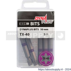 Dynaplus schroefbit 50 mm Torx TX 40 paars blister 5 stuks - S51407086 - afbeelding 2