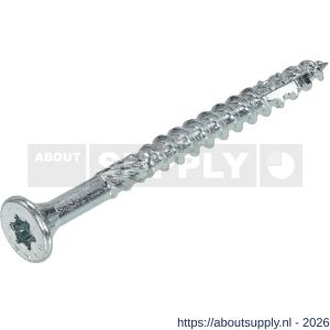 Dynaplus constructieschroef staal verzinkt VZ platkop PK met snijpunt Torx TX 40 8.0x80/42 mm 50 stuks - S51406086 - afbeelding 1