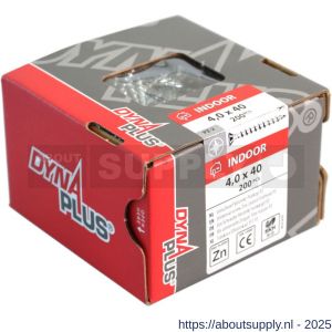 Dynaplus Unischroef staal verzinkt VZ platkop PK Pozidriv PZ 2 4.5x70/42 mm 200 stuks - S51405544 - afbeelding 2