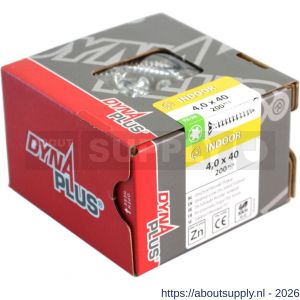 Dynaplus constructieschroef staal verzinkt VZ platkop PK met snijpunt Torx TX 30 6.0x140/70 mm 100 stuks - S51406081 - afbeelding 2