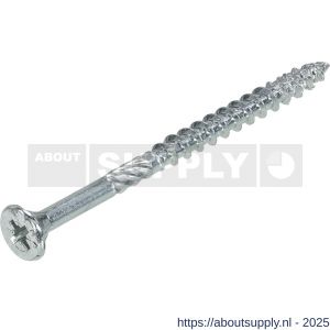 Dynaplus Unischroef staal verzinkt VZ platkop PK Pozidriv PZ 2 4.0x60/35 mm 200 stuks - S51405534 - afbeelding 1