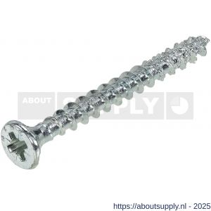 Dynaplus Unischroef staal verzinkt VZ platkop PK Pozidriv PZ 1 3.0x35 mm 200 stuks - S51405514 - afbeelding 1