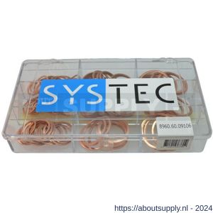 Systec assortimentsdoos 9-vaks afdichtring roodkoper DIN 7603A - S51400063 - afbeelding 1