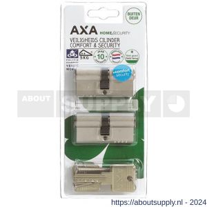 AXA dubbele veiligheidscilinder set 2 stuks gelijksluitend Comfort Security 30-30 - Y21600109 - afbeelding 2