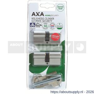 AXA dubbele veiligheidscilinder set 2 stuks gelijksluitend Ultimate Security 30-30 - Y21600051 - afbeelding 2