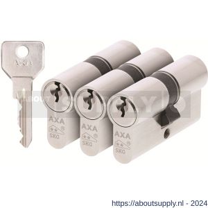 AXA dubbele veiligheidscilinder set 3 stuks gelijksluitend Security 30-30 - Y21600053 - afbeelding 1