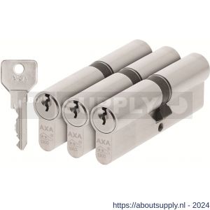AXA dubbele veiligheidscilinder set 3 stuks gelijksluitend Security verlengd 45-50 - Y21600058 - afbeelding 1