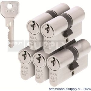 AXA dubbele veiligheidscilinder set 5 stuks gelijksluitend Security 30-30 - Y21600066 - afbeelding 1