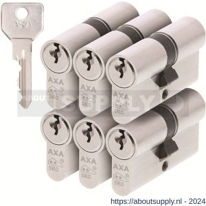 AXA dubbele veiligheidscilinder set 6 stuks gelijksluitend Security 30-30 - Y21600069 - afbeelding 1