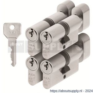 AXA knop veiligheidscilinder set 4 stuks gelijksluitend Security K30-30 - Y21600009 - afbeelding 1