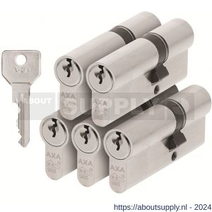 AXA dubbele veiligheidscilinder set 5 stuks gelijksluitend Security verlengd 30-45 - Y21600067 - afbeelding 1