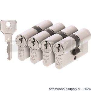 AXA dubbele veiligheidscilinder set 4 stuks gelijksluitend Security 30-30 - Y21600060 - afbeelding 1