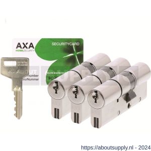AXA dubbele veiligheidscilinder set 3 stuks gelijksluitend Xtreme Security verlengd 30-45 - Y21600130 - afbeelding 1