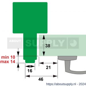 AXA deurbeveiligingsstrip M3-EX 10-14 - Y21600583 - afbeelding 2