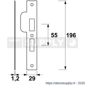 AXA sluitplaat veiligheids dag-nachtslot 7420 PC 55 DIN rechts - Y21600486 - afbeelding 2