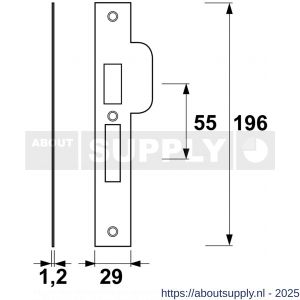 AXA sluitplaat veiligheids dag-nachtslot PC 55 DIN links - Y21600494 - afbeelding 2