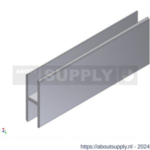 AluArt H-profiel 7 mm L 3000 mm per 2 stuks aluminium brute - S20200772 - afbeelding 1