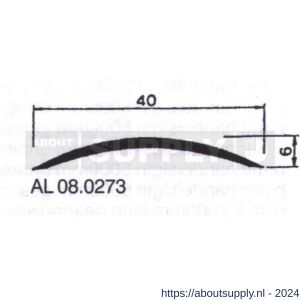 AluArt afdekprofiel 40x6 mm L 6000 mm aluminium brute - S20200018 - afbeelding 2