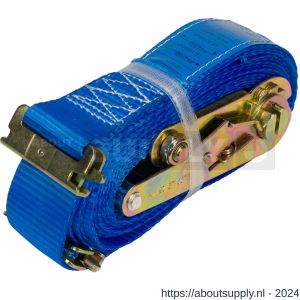 Konvox spanband 50 mm ratel 910 fitting 1826 6 m blauw voor combirail - S50201273 - afbeelding 1