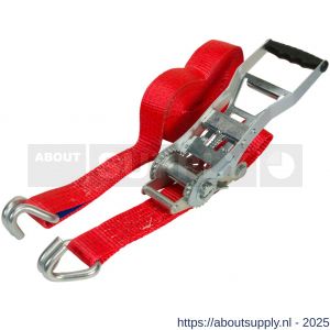 Konvox spanband 50 mm ratel 919 haak 1006 9 m 2500/5000 daN rood - S50201266 - afbeelding 4